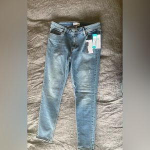 Studio Blue Peyton Mid Rise Distressed Skinny Jean NWT indigo size 10